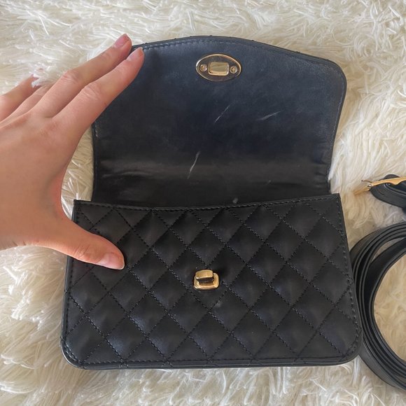 Stylenanda Black Quilted Waist Bag - Picture 3 of 4